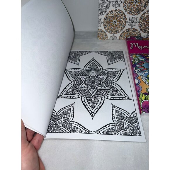 New Adult Mandalas Coloring Books Set of 3 - Picture 3 of 5